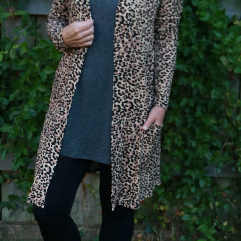 Zenana Cheetah Print Cardigan - Picture 5 of 5